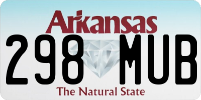 AR license plate 298MUB