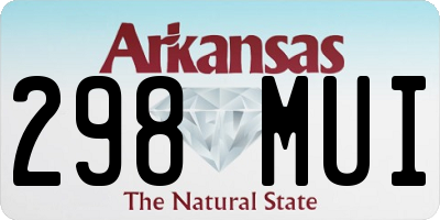 AR license plate 298MUI