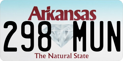 AR license plate 298MUN