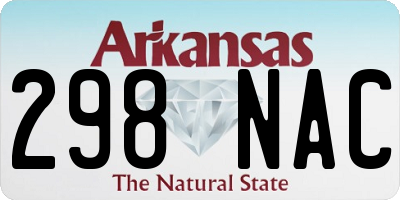 AR license plate 298NAC