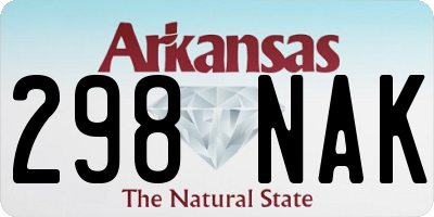 AR license plate 298NAK