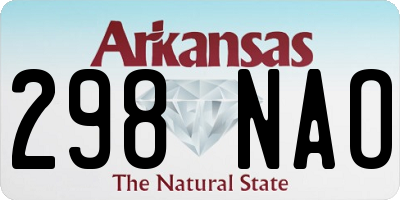 AR license plate 298NAO