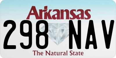 AR license plate 298NAV