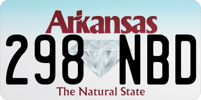 AR license plate 298NBD