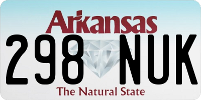 AR license plate 298NUK