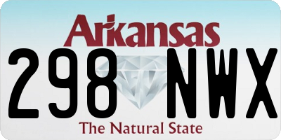 AR license plate 298NWX