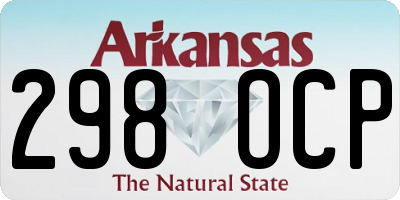 AR license plate 298OCP