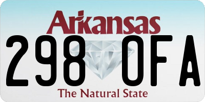 AR license plate 298OFA