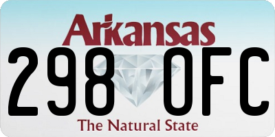 AR license plate 298OFC