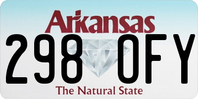AR license plate 298OFY