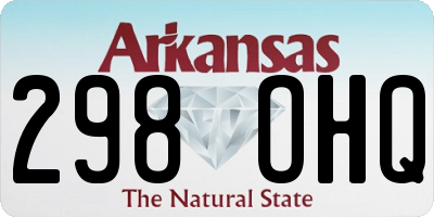AR license plate 298OHQ
