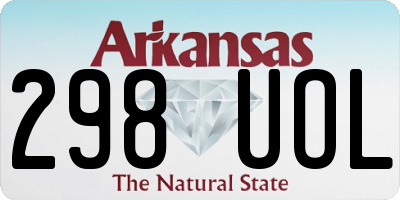 AR license plate 298UOL