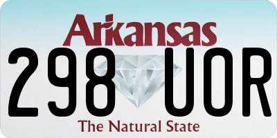 AR license plate 298UOR
