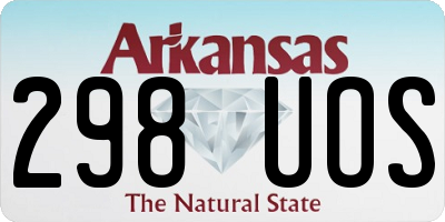 AR license plate 298UOS