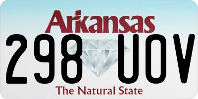 AR license plate 298UOV