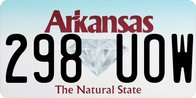 AR license plate 298UOW