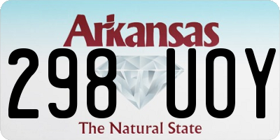 AR license plate 298UOY