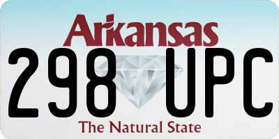 AR license plate 298UPC