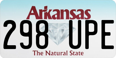 AR license plate 298UPE