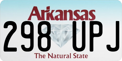 AR license plate 298UPJ