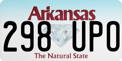 AR license plate 298UPO
