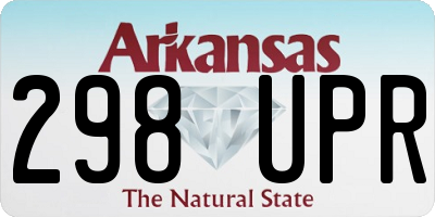 AR license plate 298UPR