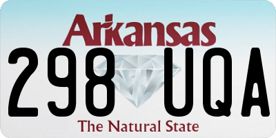 AR license plate 298UQA