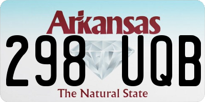 AR license plate 298UQB