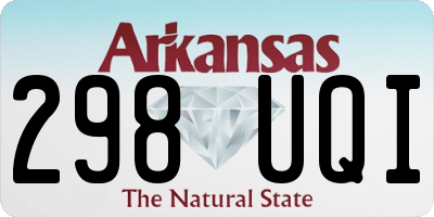 AR license plate 298UQI