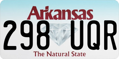 AR license plate 298UQR