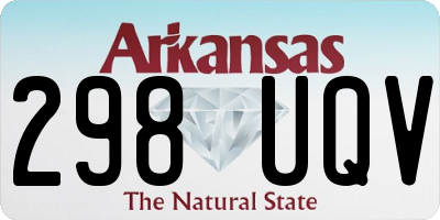 AR license plate 298UQV