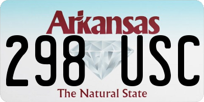 AR license plate 298USC