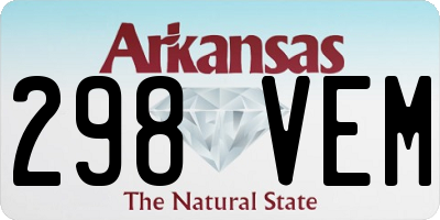AR license plate 298VEM