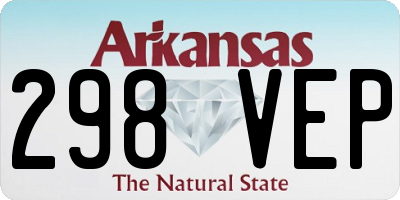 AR license plate 298VEP