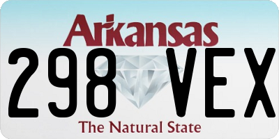 AR license plate 298VEX
