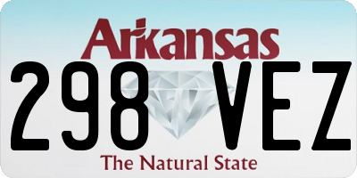 AR license plate 298VEZ