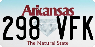 AR license plate 298VFK