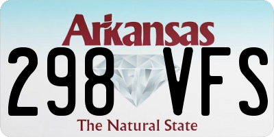 AR license plate 298VFS