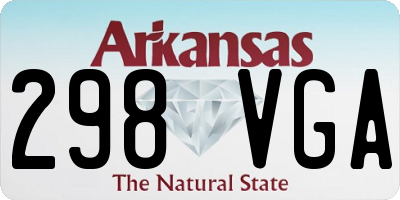 AR license plate 298VGA