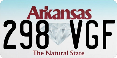 AR license plate 298VGF