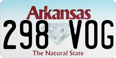 AR license plate 298VOG