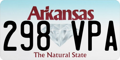 AR license plate 298VPA