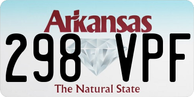 AR license plate 298VPF
