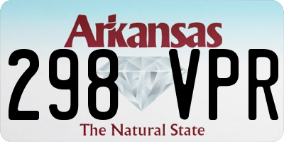 AR license plate 298VPR