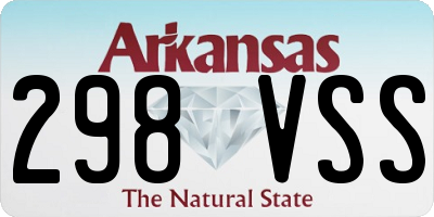 AR license plate 298VSS