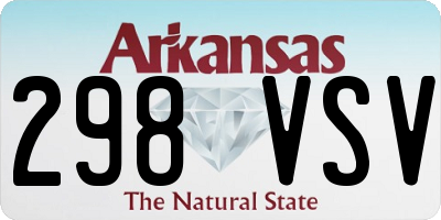 AR license plate 298VSV