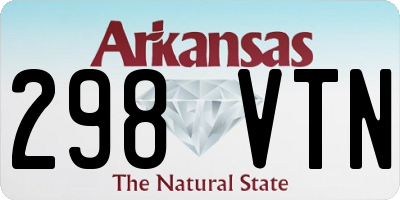 AR license plate 298VTN