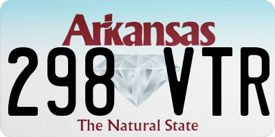 AR license plate 298VTR