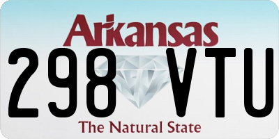 AR license plate 298VTU