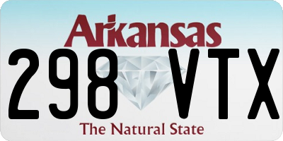AR license plate 298VTX